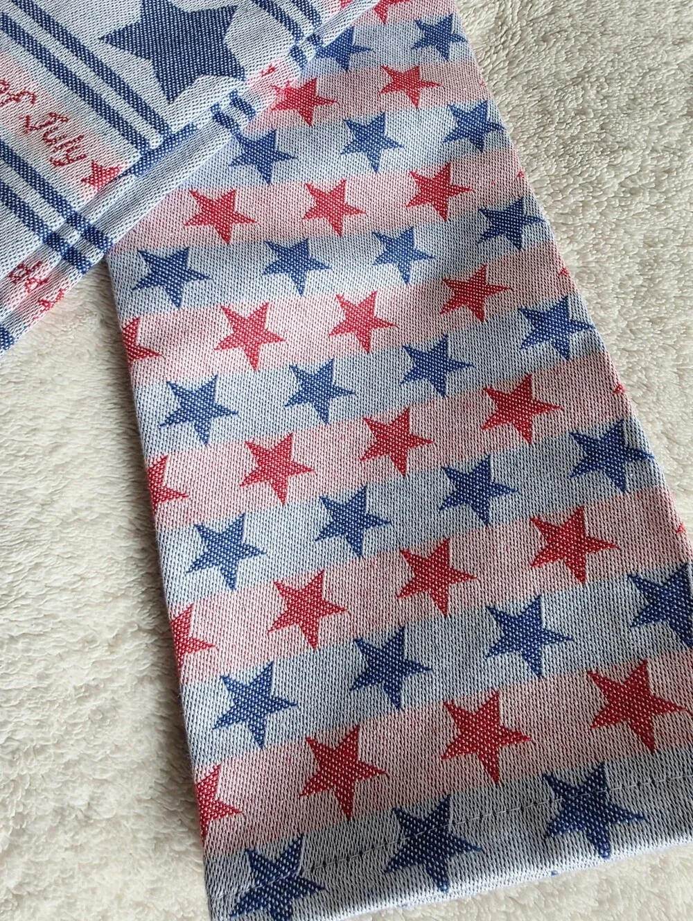 New Set of 2 Stars Jacquard Kitchen Towels 100% cotton, patriotic 4th of July
